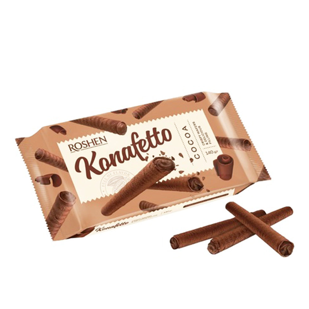 Konafetto Wafer Rolls Cocoa 140g