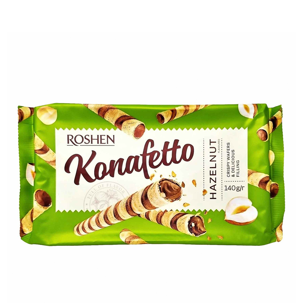 Konafetto Hazelnut Wafer Rolls 140g