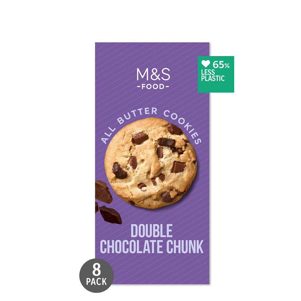M&S Double Chocolate Belgian Chocolate Chunk Cookies 200g