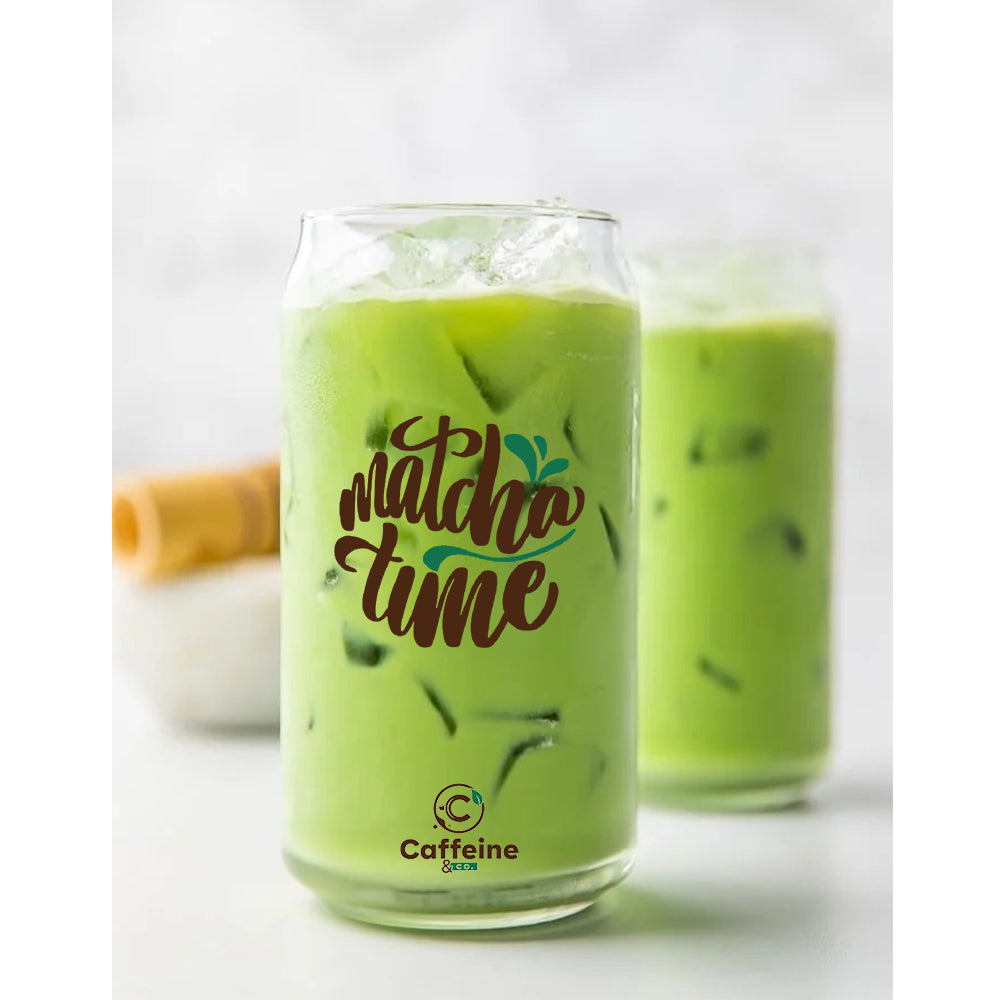 Caffeine & Co Matcha Glass with Lid & Straw