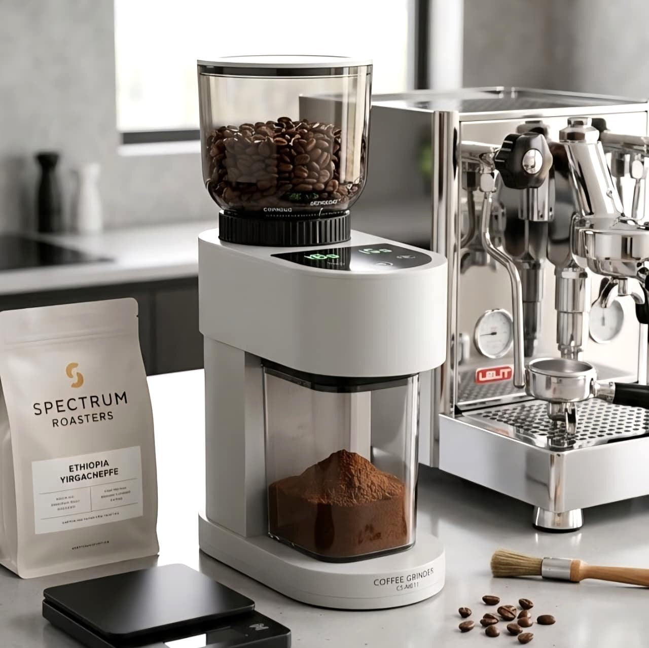 Coffee Grinder with Touch Screen