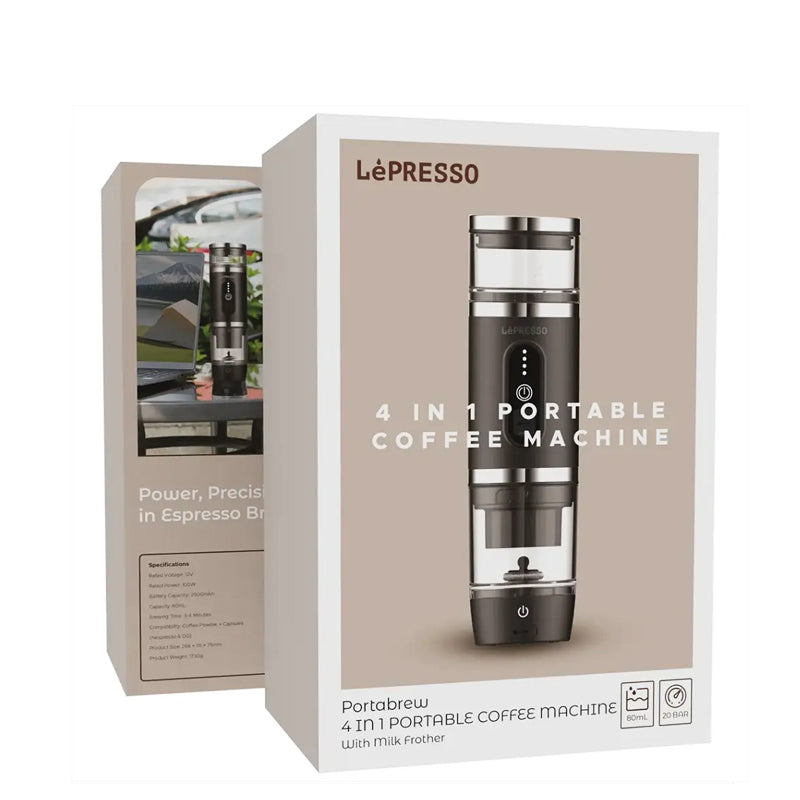 LePresso Portable Espresso Machine with Milk Frother
