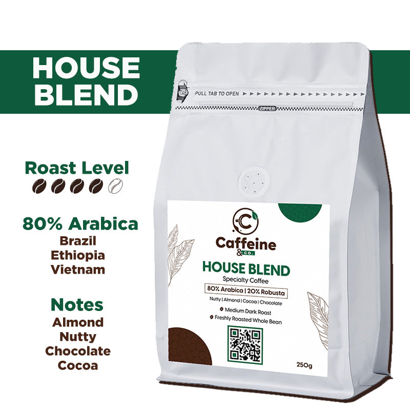 Caffeine & Co House Blend Whole Bean 250g