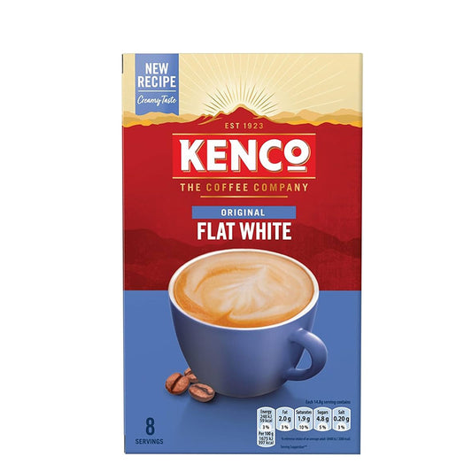Kenco Instant Coffee Flat White Pack of 8