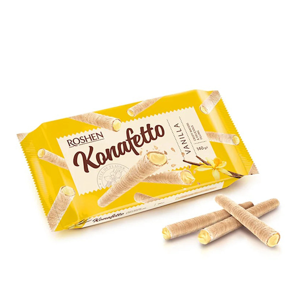 Konafetto Wafer Rolls Vanilla 140g