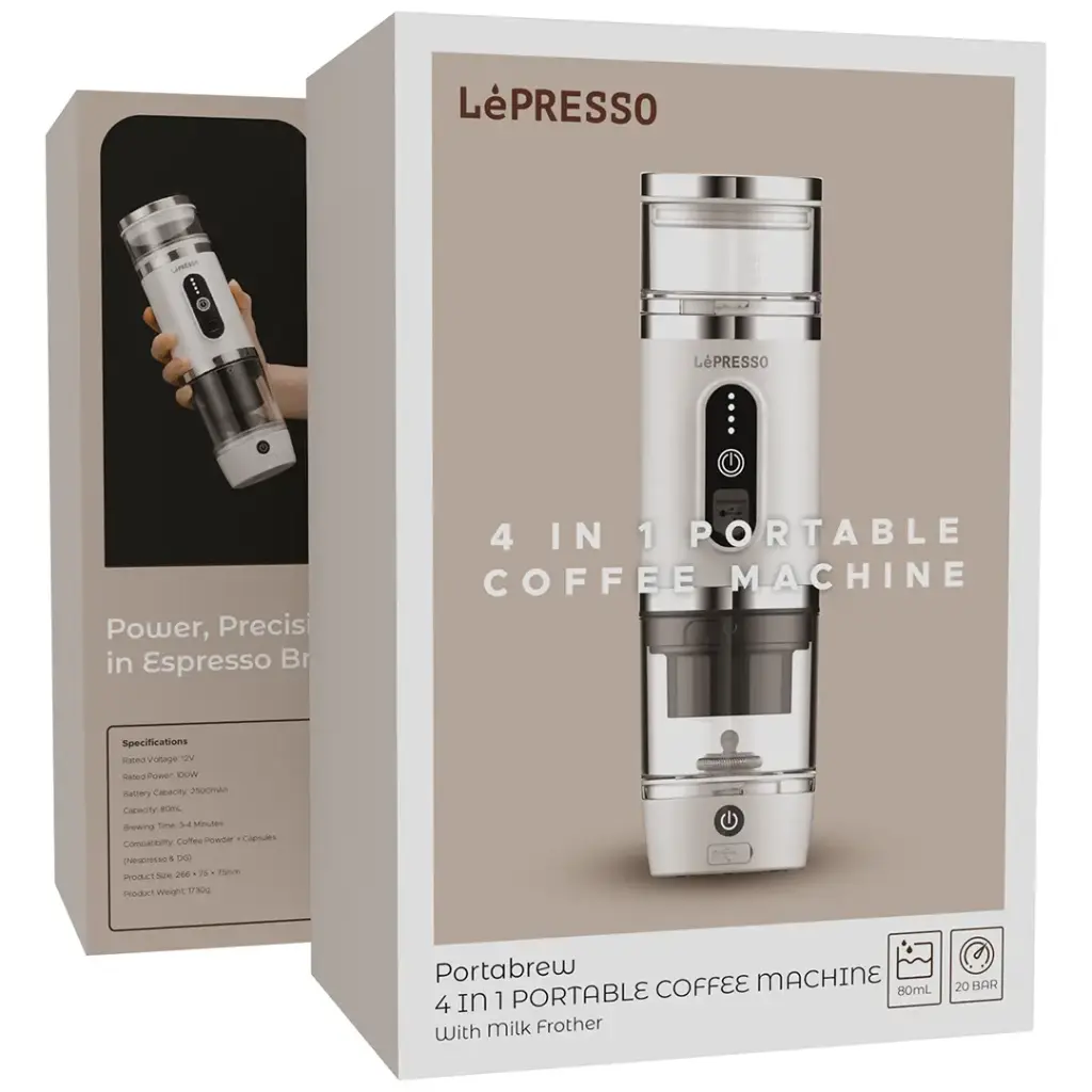 LePresso Portable Espresso Machine with Milk Frother