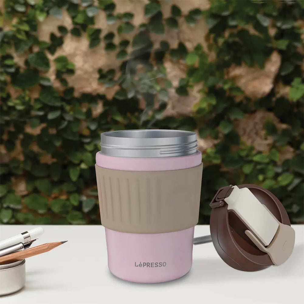 LePresso Dual Sip Coffee Flask Pink