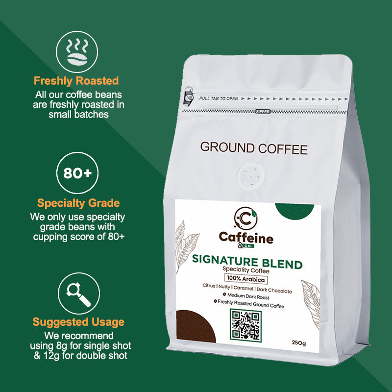 Caffeine & Co Signature Blend Ground Coffee 250g