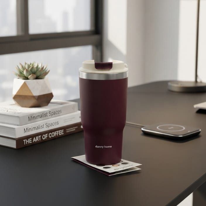 600ml Insulated Flask Maroon