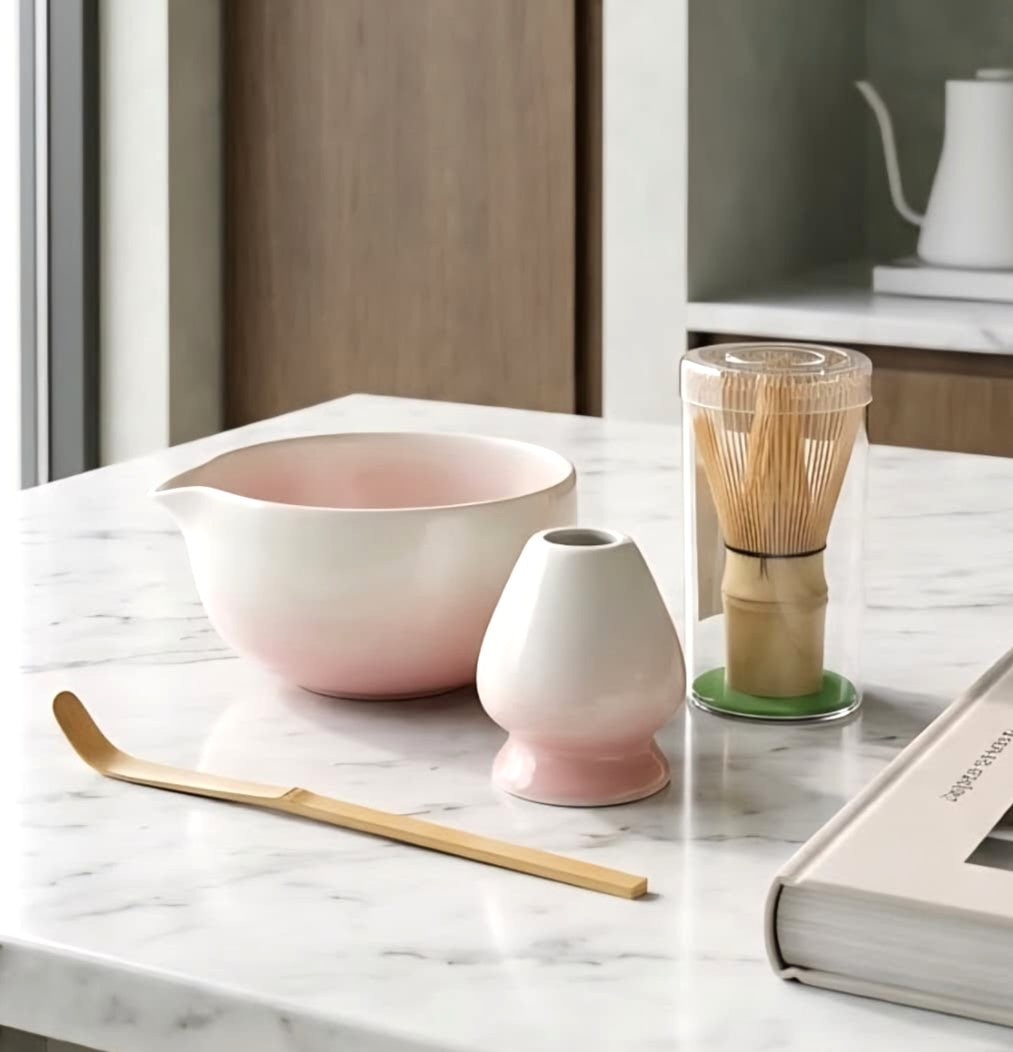 Matcha Set Pink & White