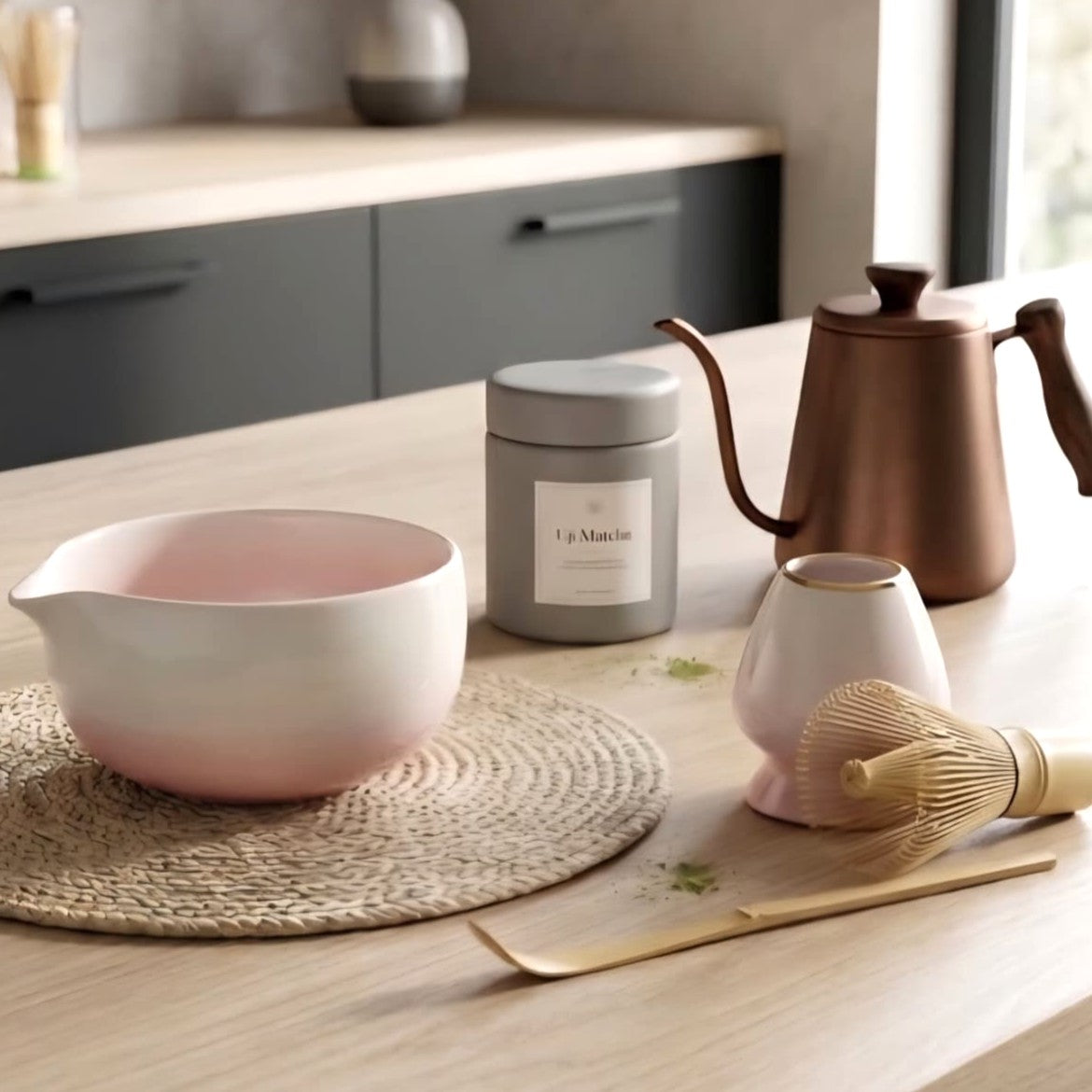 Matcha Set Pink & White