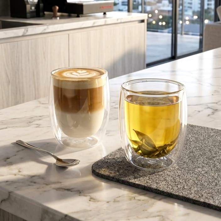 300ml Double Wall Glass Pack of 2