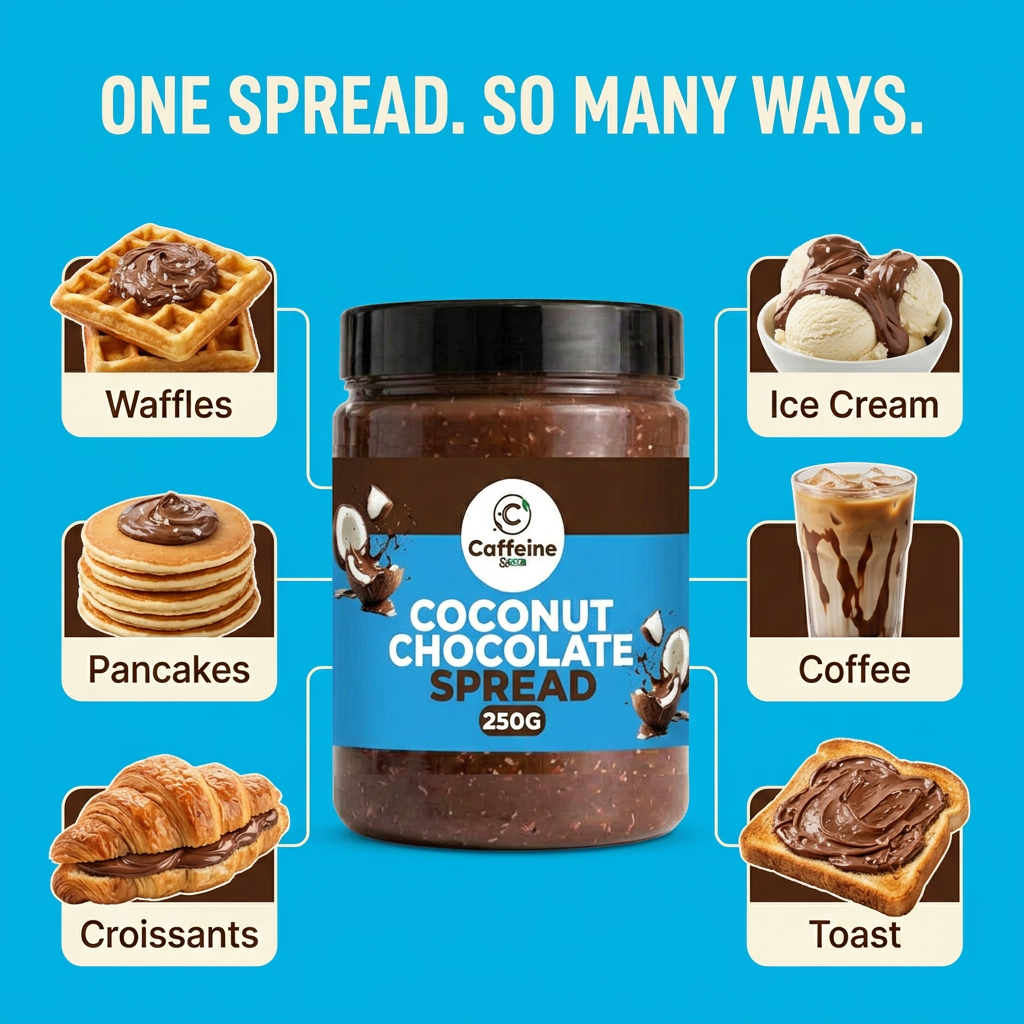 Chocolate Coconut Spread square infographic