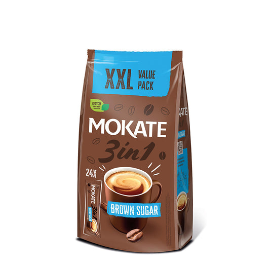 Mokate Brown Sugar Coffee 3-in-1 Pack of 24
