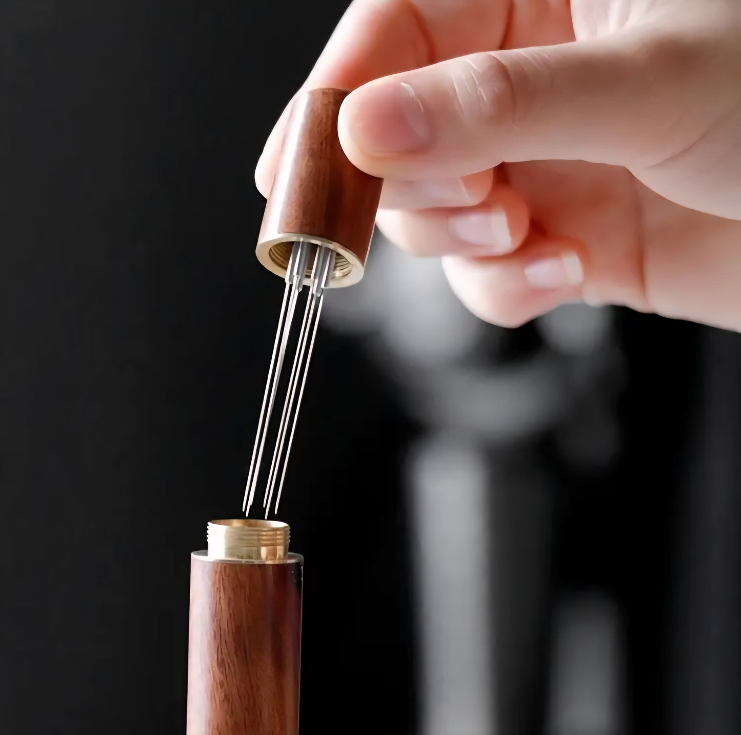 Stainless Steel Coffee Spreader with Wooden Handle