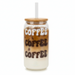 Caffeine & Co Ice Coffee Glass with Lid & Straw