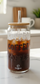 Caffeine & Co Ice Coffee Glass with Lid & Straw